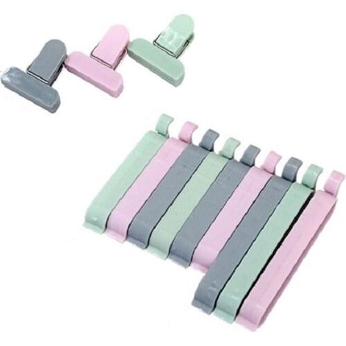 12Pcs Portable Bag Clips Sealer Food Snack Seal Sealing Bag Clips Kitchen Storage Tools Mini Vacuum Sealing Clamp Plastic Clip