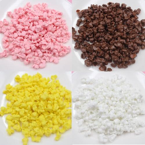 20g/lot Artificial Popcorn Slices Plastic PVC Decorative Food for Cake Arts Decoration DIY Crafts Filler Accessories
