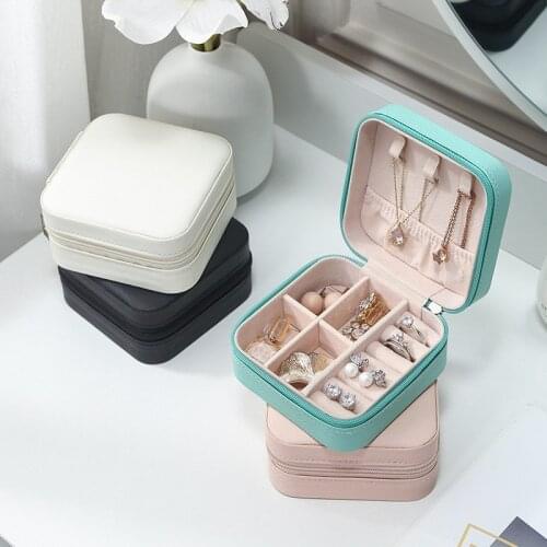 2021 Jewelry Organizer Display Travel Jewelry Case Boxes Portable Jewelry Box Leather Storage Joyeros Organizador