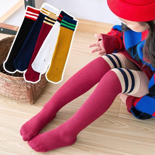 4Pairs New winter warm long socks calf socks knee socks fashion trend ladies long socks girls striped boot socks