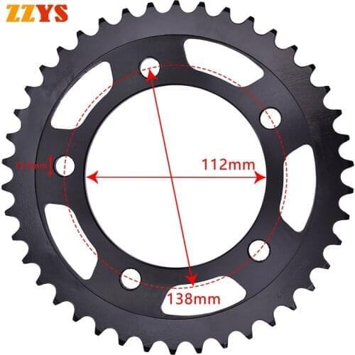 525 42T 42 Tooth Rear Sprocket Gear For Honda CB600 CB600S CB600F Hornet CBF600 CBF600N CBF600S ABS CB650 CB650F CBF CB 600 650
