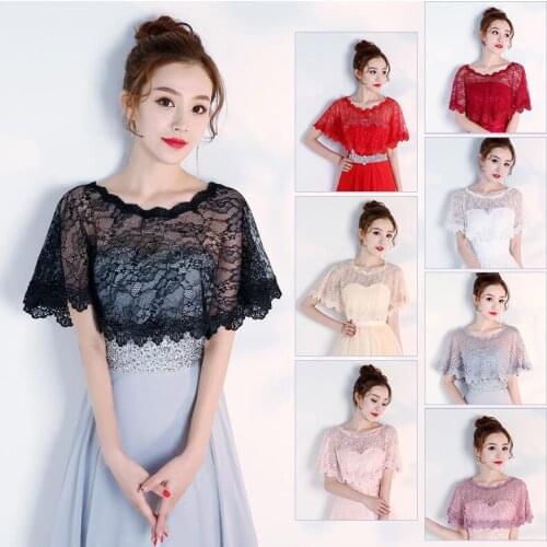 Brand Designer Lace Wedding Shawl Wrap Elegant Short Bridal Wraps Shawl Summer Women Evening Bolero New Bride Capes Mariage