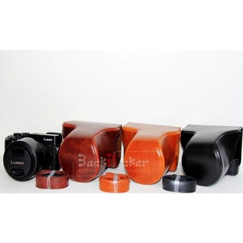 Digital Camera Video Bag PU Case for Panasonic GX8 with 14-140mm lens 3Color
