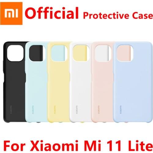 Official Xiaomi Mi 11 Lite Silicone Case Skin-friendly Soft Glue PU Back Cover For Xiaomi Mi 11 Lite