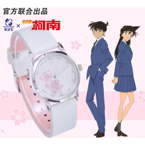 [Detective Conan]Sakura Men/women Anime New Trendy Watch Manga Role Shinichi Ran Action figure Cosplay Gift