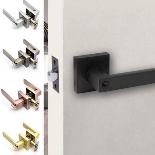 Door Handle Lock for Interior Doors with Lock Cylinder/Latch Heavy Duty Door Lock Handles Set Security Accessories