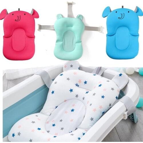 Foldable Baby Shower Bath Tub Pad Non-Slip Bathtub Seat Support Mat 0-2 Year Old Supplies Rack Accessories Mat Tub Set Cushion