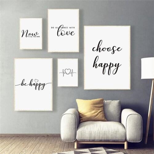 Minimalism english phrases inspirational words poster print on canvas wall art living room home decor art print and poster