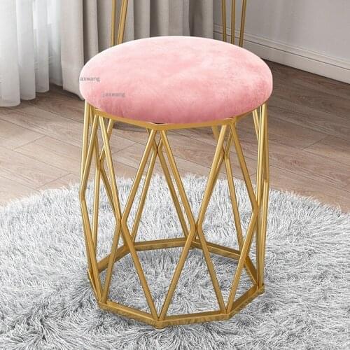 Nordic Dormitory Hotel Makeup Stool Modern Minimalist Small Apartment Bedroom Dressing Chair Living Room Furniture Low Ottomans