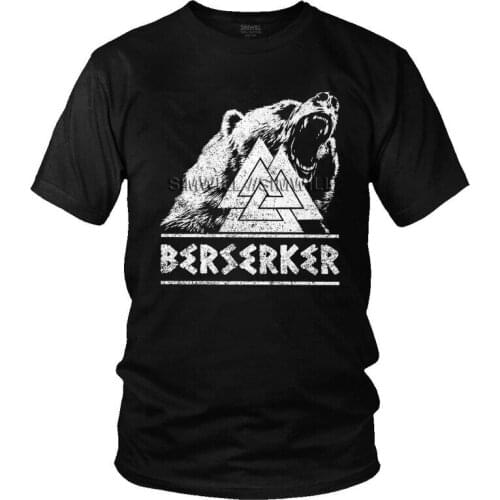 Odins Special Warrior Bear Tshirts Men Fashion Tee Tops Cotton T Shirts Short Sleeve Viking forces Berserker T-shirts Gift Idea