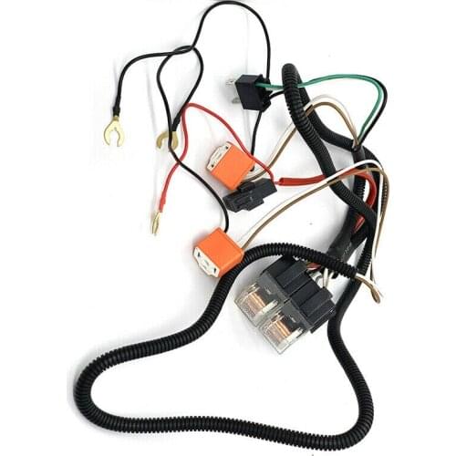 Professional H4/9003 Headlight Booster Wire Harness Connector Relay Fuse Socket