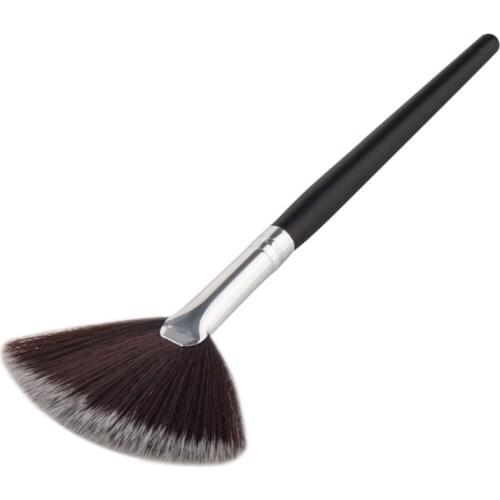 1 Pcs Professional Fan Makeup Brush Blending Highlighter Contour Face Loose Powder Brush Rose Gold Cosmetic Beauty Tools