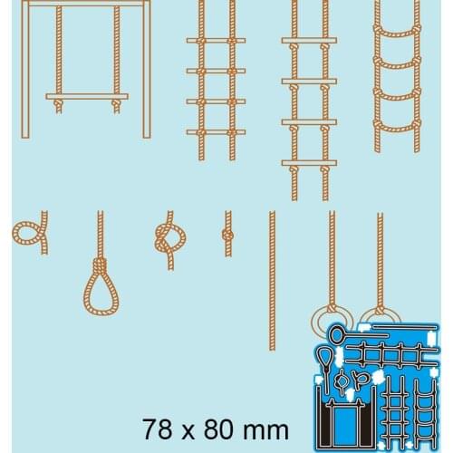 Cutting Dies Rope Fitness Equipment New Metal Stencils DIY Scrap Booking Paper Cards Making Decoration 78*80mm