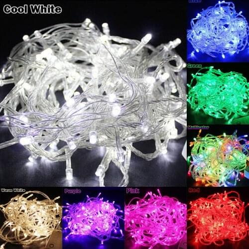 EU/US Plug Xmas Outdoor christmas lights led string lights 100M 10M Luces Decoracion fairy light holiday lighting tree garland