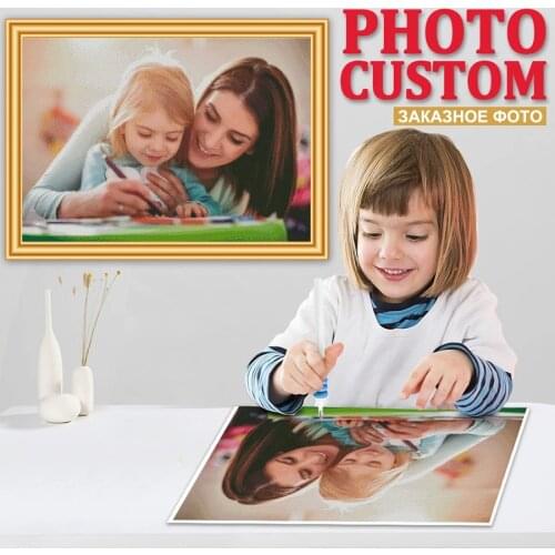 DIY Private Custom Full Square With Round Diamond Painting,pet,cartoon,Baby,Weeding and Parents