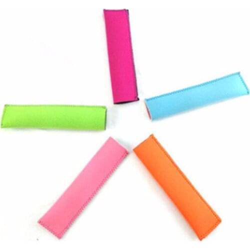 Discount! Ready in Stock DHL/FEDEX 500pcs/lot New Neoprene Popsicle Holders Pop Ice Sleeves Party Drink Pop Freezer 19 color