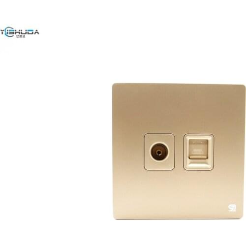 Songzhi 86 concealed TV plus computer panel network cable network port network socket wired network two-in-one TV closed circuit