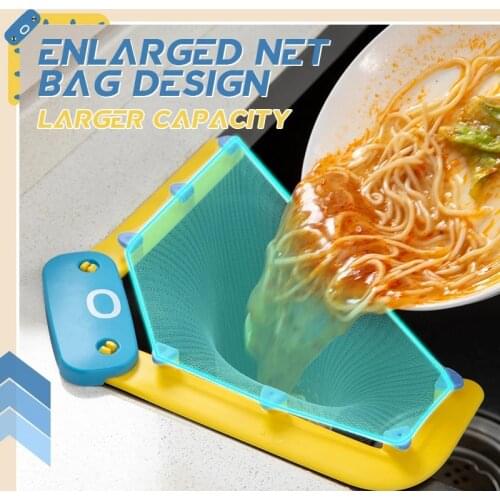 Kitchen Triangular Sink Strainer Drain Filter Vegetable Fruit Drainer Basket Leftovers Filter Hang Net Kitchen Tools Accessories