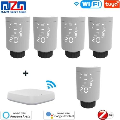 Smart TRV Thermostat Valve for Radiator Heating System Voice Control via Alexa Google Home