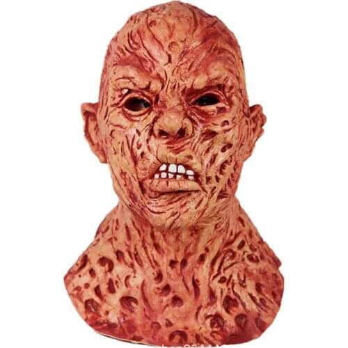 Horror Halloween Zombie Mask Headdress Biochemical Zombie Cosplay Thriller Rotten Face Monster Zombie Haunted House Props