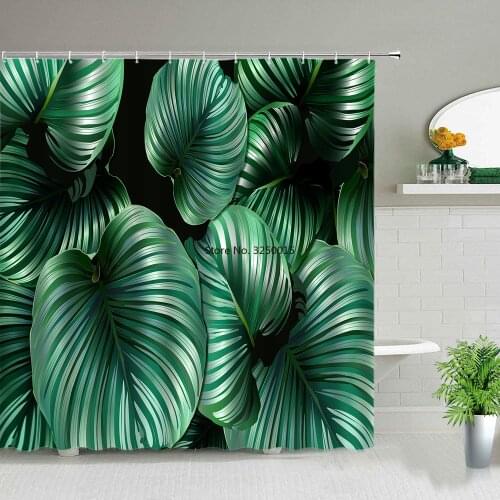 Sunflower Flower Plant Landscape Shower Curtain Floral Printing Bathroom Decor Screen Waterproof Fabric Bath Curtains With Hooks