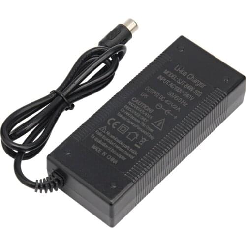 42V 2A RCA 10mm Charger Electric Bike Lithium Battery Charger for 36V 10S Li-ion Battery Pack Electric Scooter Charger