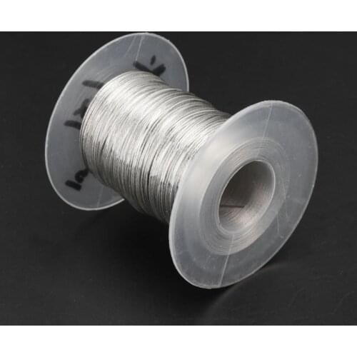 100m 304 Stainless Steel Wire Rope Soft Fishing Lifting Cable 1×7 Clothesline With 30 Aluminum Ferrules B85C