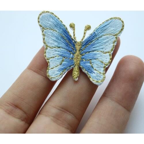 11pc DIY fashion butterfly Patches for clothes animal embroidery iron patches for bags decorative parches applique sewing craft