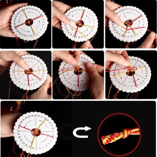 2Pcs/Set Round Square Kumihimo Beading Cord Disc/Disk Braiding Braided Plate DIY Braided Rope Knot Handmade Craft Jewelry Board