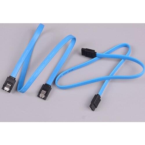 2Pcs Sata 3.0 III Sata3 6gb/s Hdd Hard Drive Data Cable Blue Cord