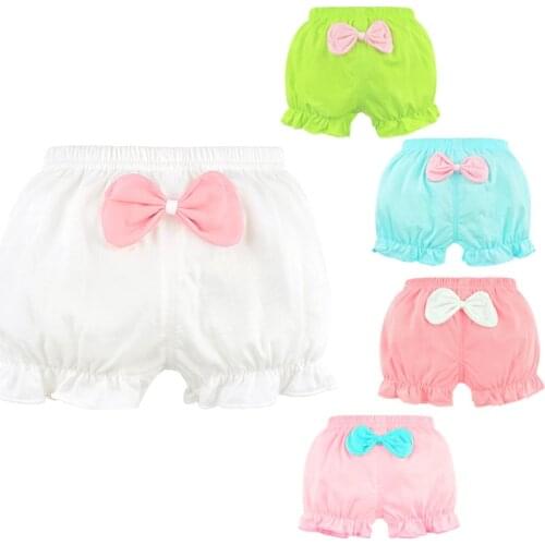 3 piece/Lot Baby 100% Cotton Panties.Girls Briefs Female For Children Underwear Kids Lovely Solid Bow Underpants Cute Clothe CN