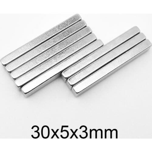 5~150PCS 30x5x3mm Quadrate Rare Earth Neodymium Magnet Strong 30x5x3 Block Search Magnet Sheet 30*5*3 mm