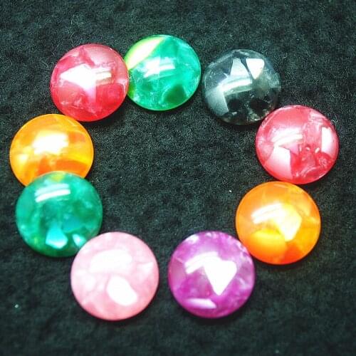 50pcs crack Plastic Cabochons hot acrylic cabochons new designs beads accessories 14mm coin shapes