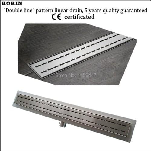 900mm "Double" Pattern Stainless Steel 304 Linear Shower Drain, Horizontal Drain, Shower Floor Waste, Shower Channel