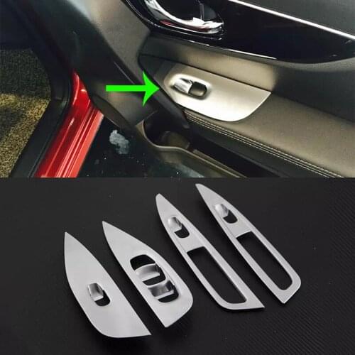 Car Interior accessories window rises cover ABS matte Car Styling Auto Accessories For Nissan Qashqai 2016