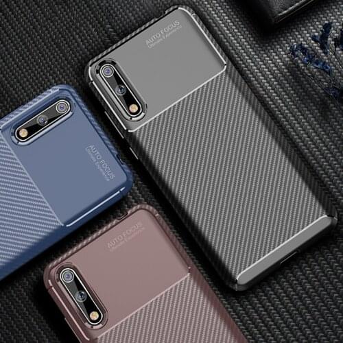 Bumper For Huawei 10S Case Luxury Carbon Fiber Soft TPU Silicone Case for Huawei 10S cover for Huawei 10S Capa