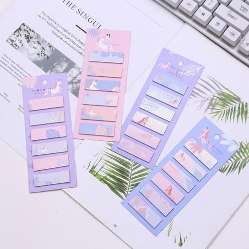 Dream Unicorn Memo Pad N Times Sticky Notes Escolar Papelaria School Supply Bookmark Label