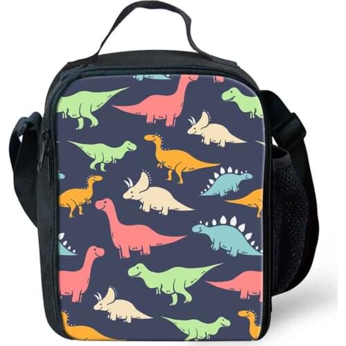 3D Dinosaur Print Large Lunch Bag Cooler Boys Lunch Box For Kids Boys Lunch Tote Bag Teenager School Food Bags Container Mochila