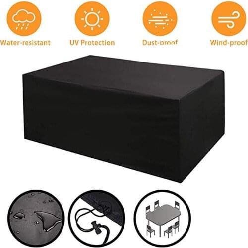 315*160*74cm Outdoor Garden Furniture Cover Dust-proof Waterproof Anti-UV Patio Furniture Protector for Chair Table Benches