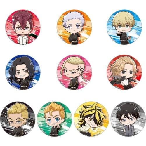 Anime Tokyo Revengers surrounding badge cute cartoon print decorative brooch