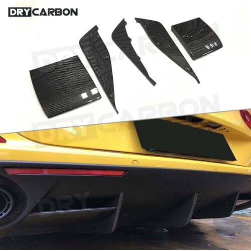 5PCS Car Boot Lip Wing Spoile Rear Bumper Diffuser Carbon Fiber for Ferrari California 2015 FRP