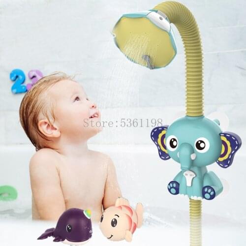 Bath Toys Baby Water Game Elephant Model Faucet Shower Electric Water Spray Toy For Kids Swimming Bathroom Baby Toys