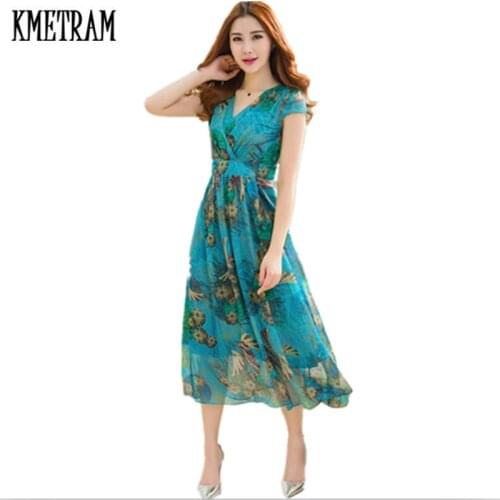 Летние шифоновые платья KMETRAM China At AliExpress