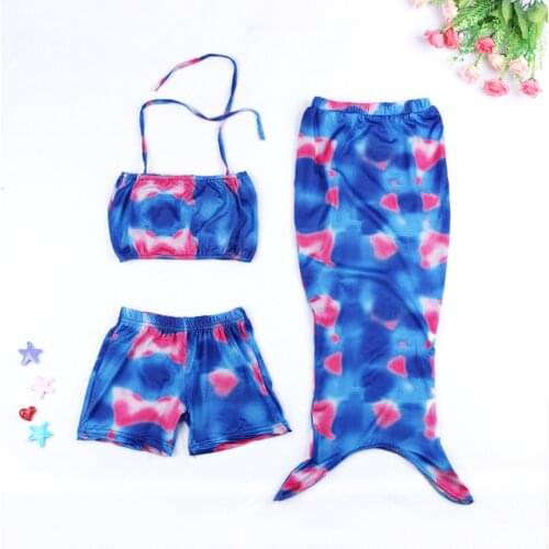 3pcs Kids Girls Costume Swimming Top Shorts Bikini Beachwear Set Outfit Baby Swimwear For Girls Bimba Praia Infantil Biquini