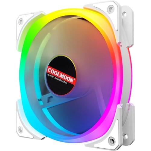 ARGB Cooling Fan Remote Control Computer Case Cooler PC Cooling Fan Wireless Cooler Heatsink Replacement Internal Cooling Fan