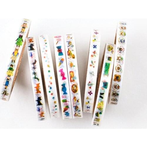 New candy cartoon school student DIY decorative washi tape stationery,cute kawaii Japanese paper masking tape 0.5cm*7m