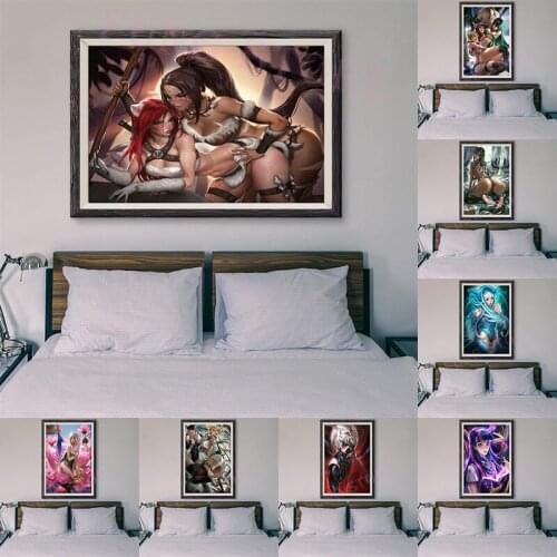 CH35 Anime Girl Cute Sexy Comic Toga Tysu Chillinup UrarakaXTysuXtoga Older Custom Silk Poster Home Deco Wall Art Christmas Gift