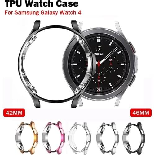 Plating TPU Soft Bumper Protect Shell For Samsung Galaxy Watch4 Classic Watch 4 42MM 46MM 42 46 MM Case Armor Shokcproof Coque