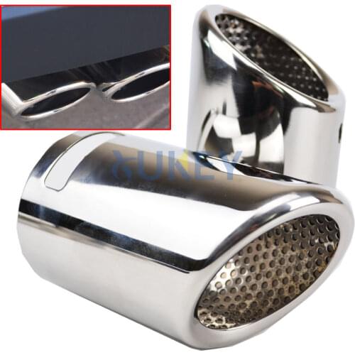For VW Passat CC Passat B6 3C EOS Fit 52-73mm Car Exhaust Muffler Tip Tail End Trim Chrome Rear Round Stainless Steel Silencer