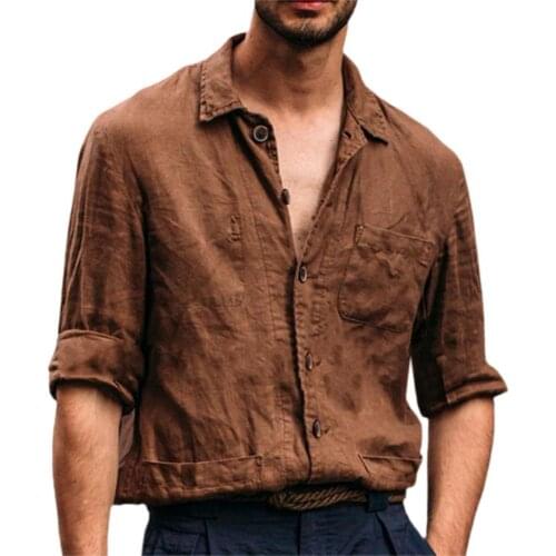 2021 New Autumn Men Shirt Multi Pockets Plus Size Single-breasted Long Sleeve Shirt camisa masculina Streetwear